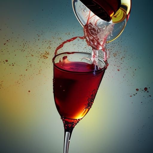 Wine Glass Spill: Stop Motion Fantasy Art