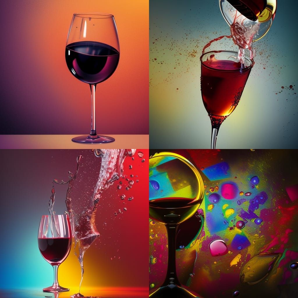 Wine Glass Spill: Stop Motion Art in Bright Colors