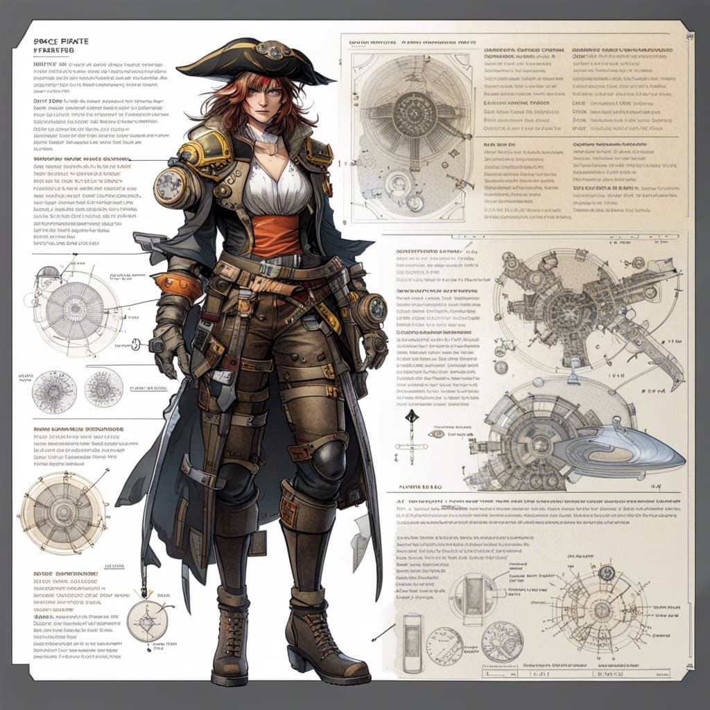 Space Pirate Technical Schematic Diagram