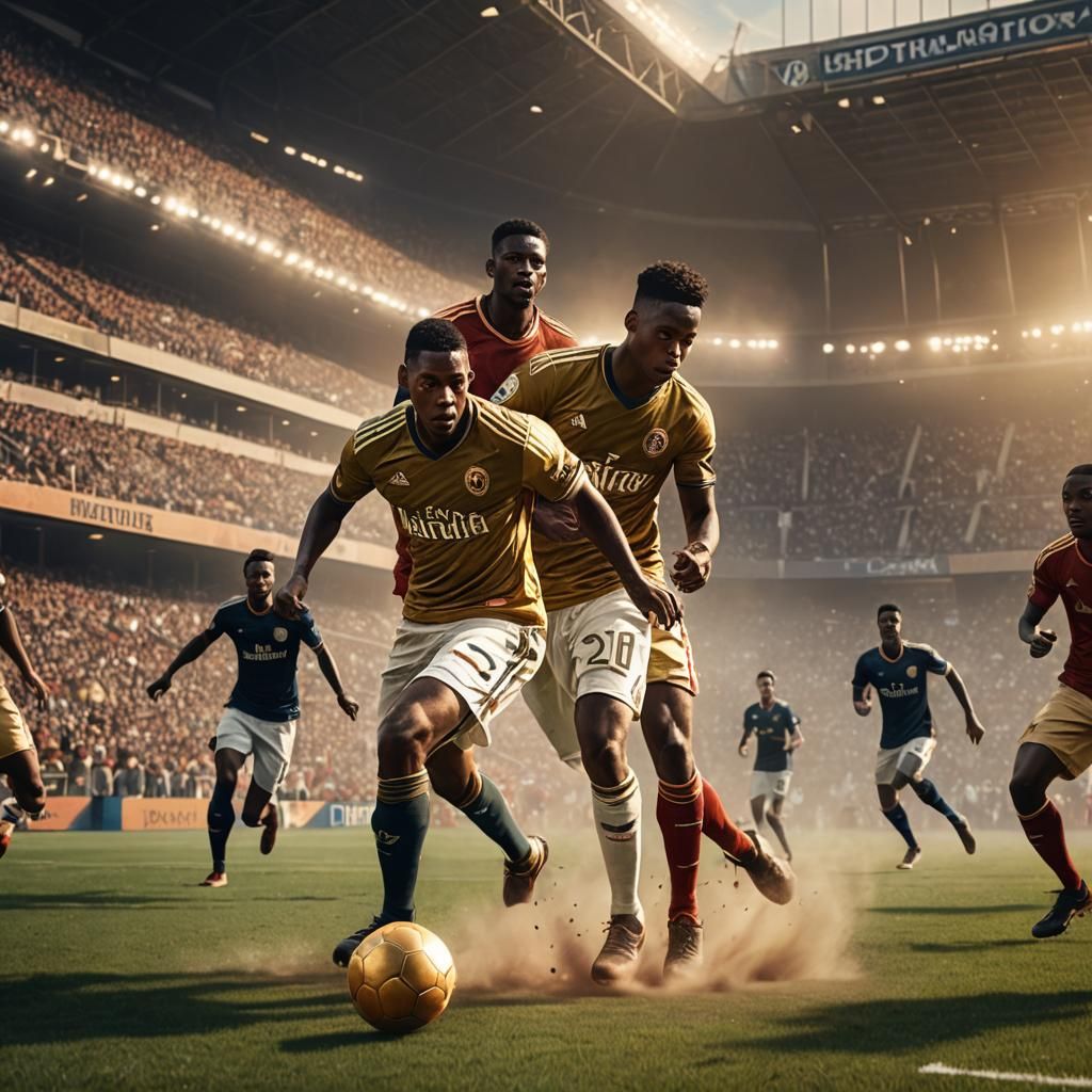 Epic Soccer Goal in Sports Fantasy Style