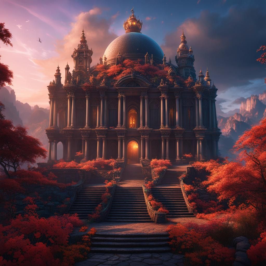 Fantastical Matte Painting in Deep Color