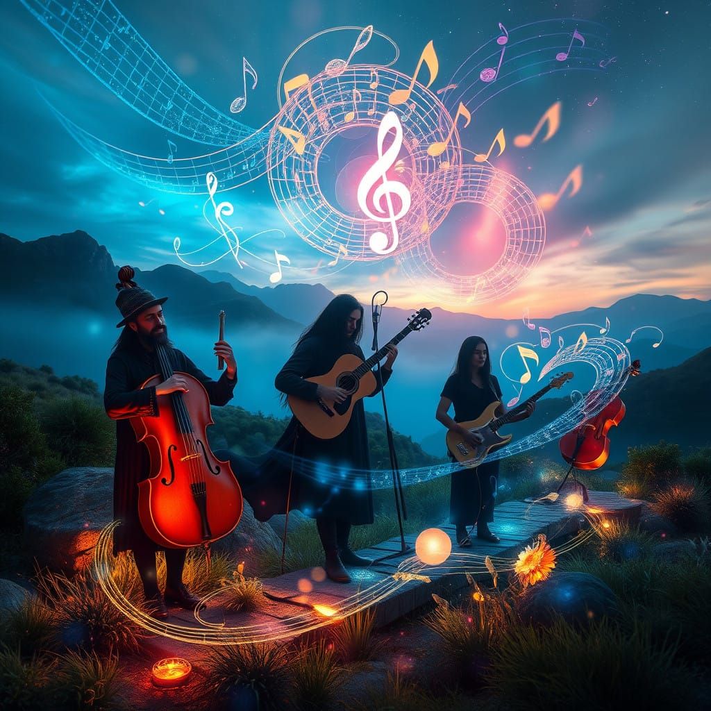 Catalan Band Trobar De Morte in Ethereal, Double-Exposure La...