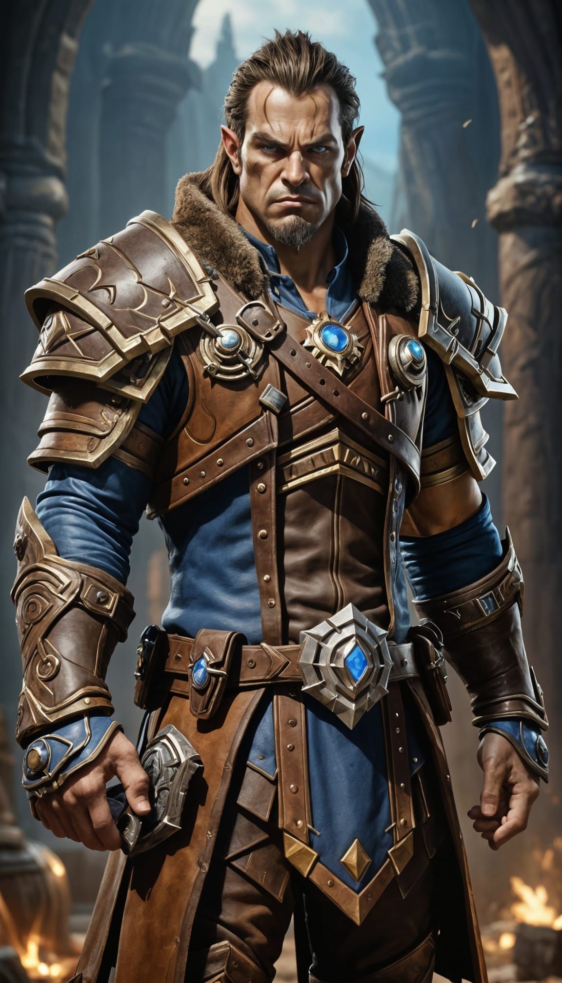 Ruthless Human Lord in Warcraft Style