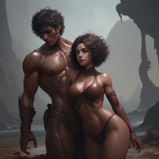 Passionate Man with Short Curls: Detailed Fantasy Art