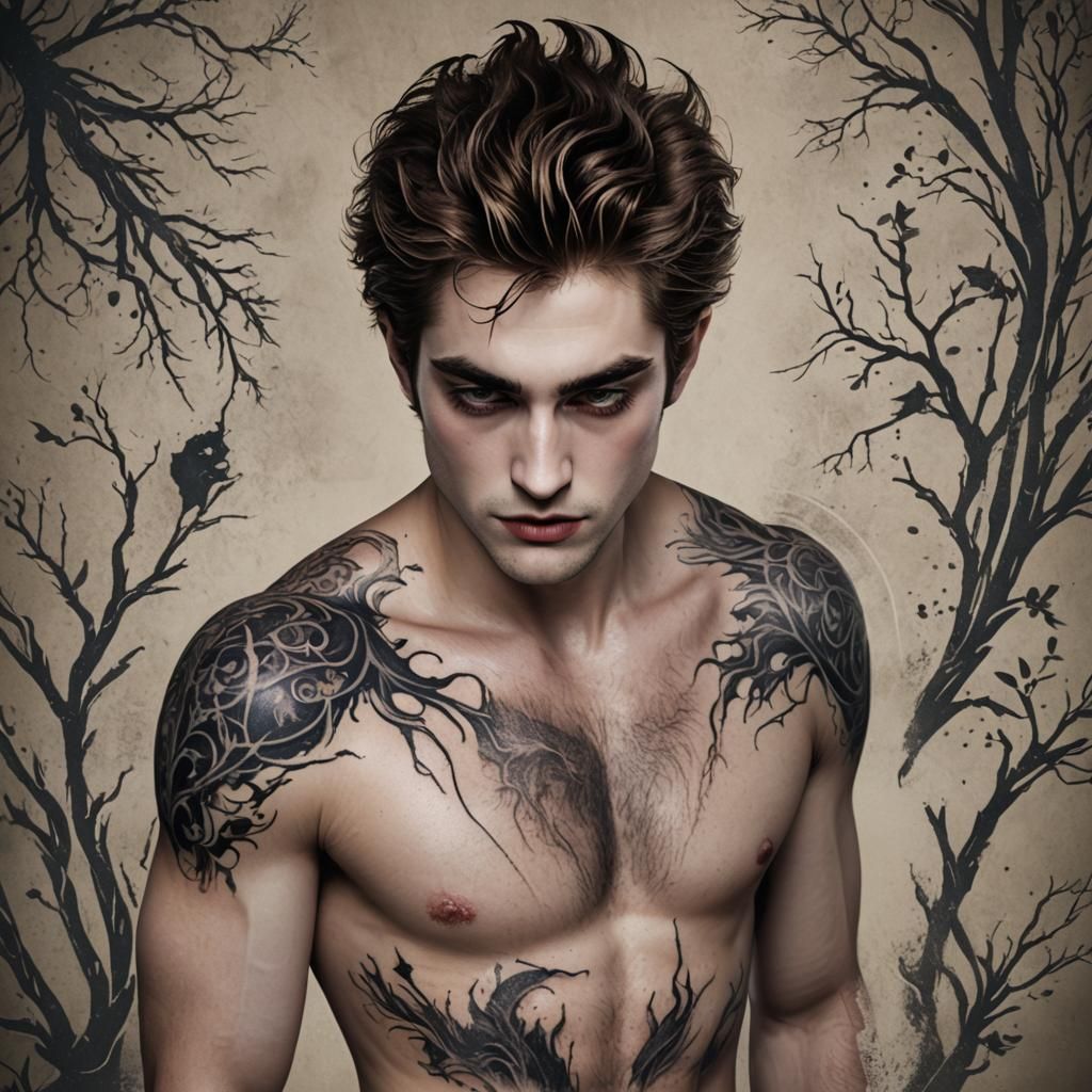 Edward Cullen Tattoo: Detailed Matte Painting