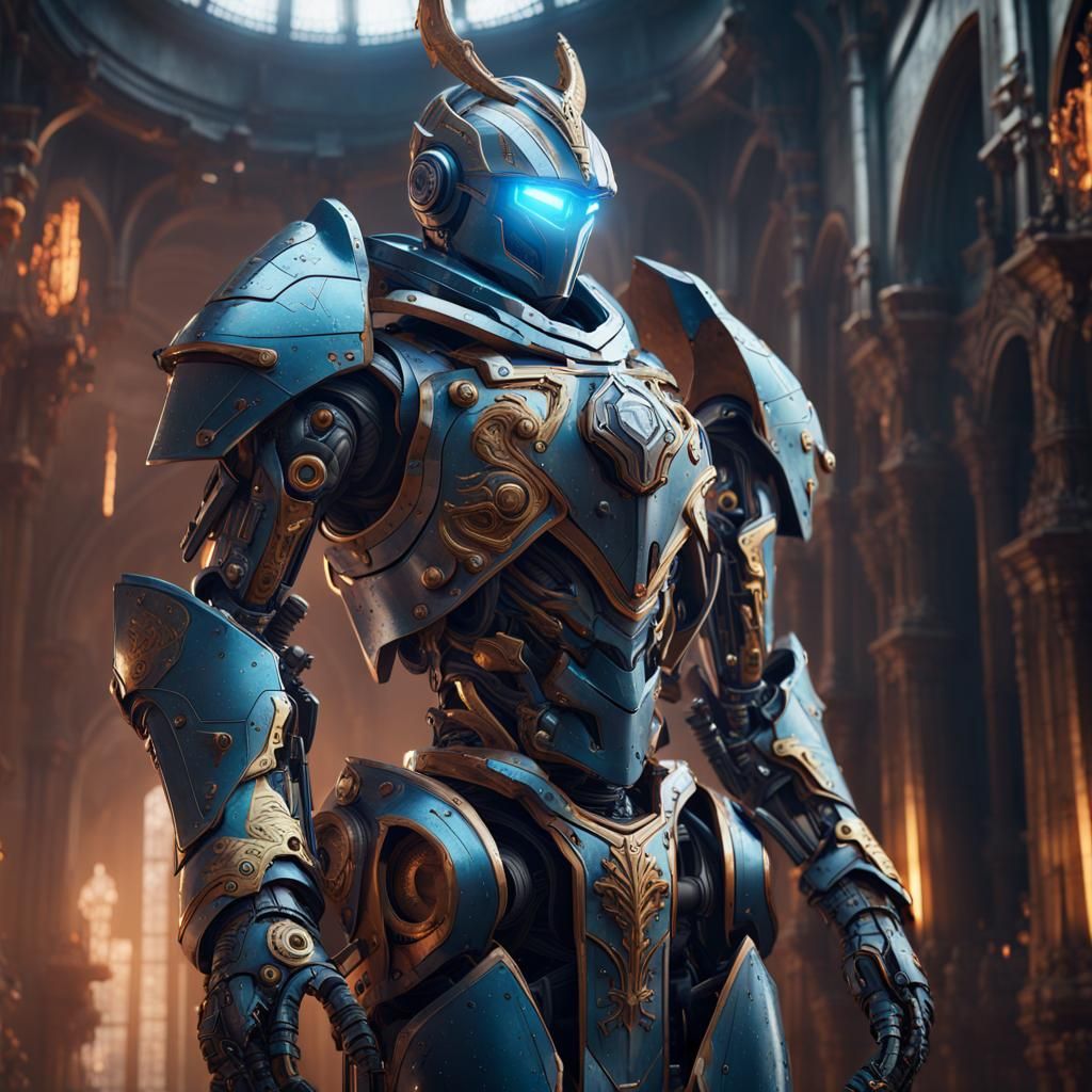 High Tech Robot Knight Concept Art