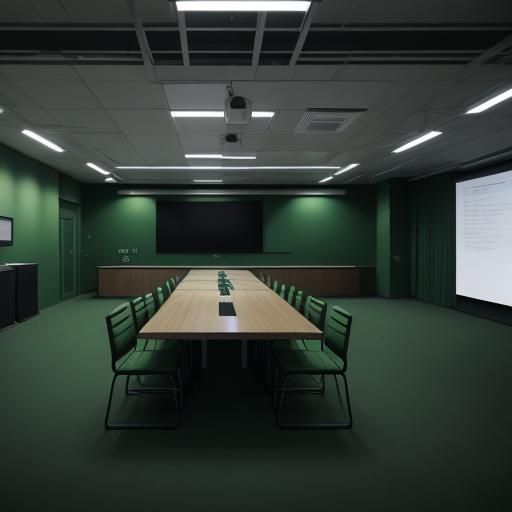 High-Tech Meeting Room in Cinematic Style