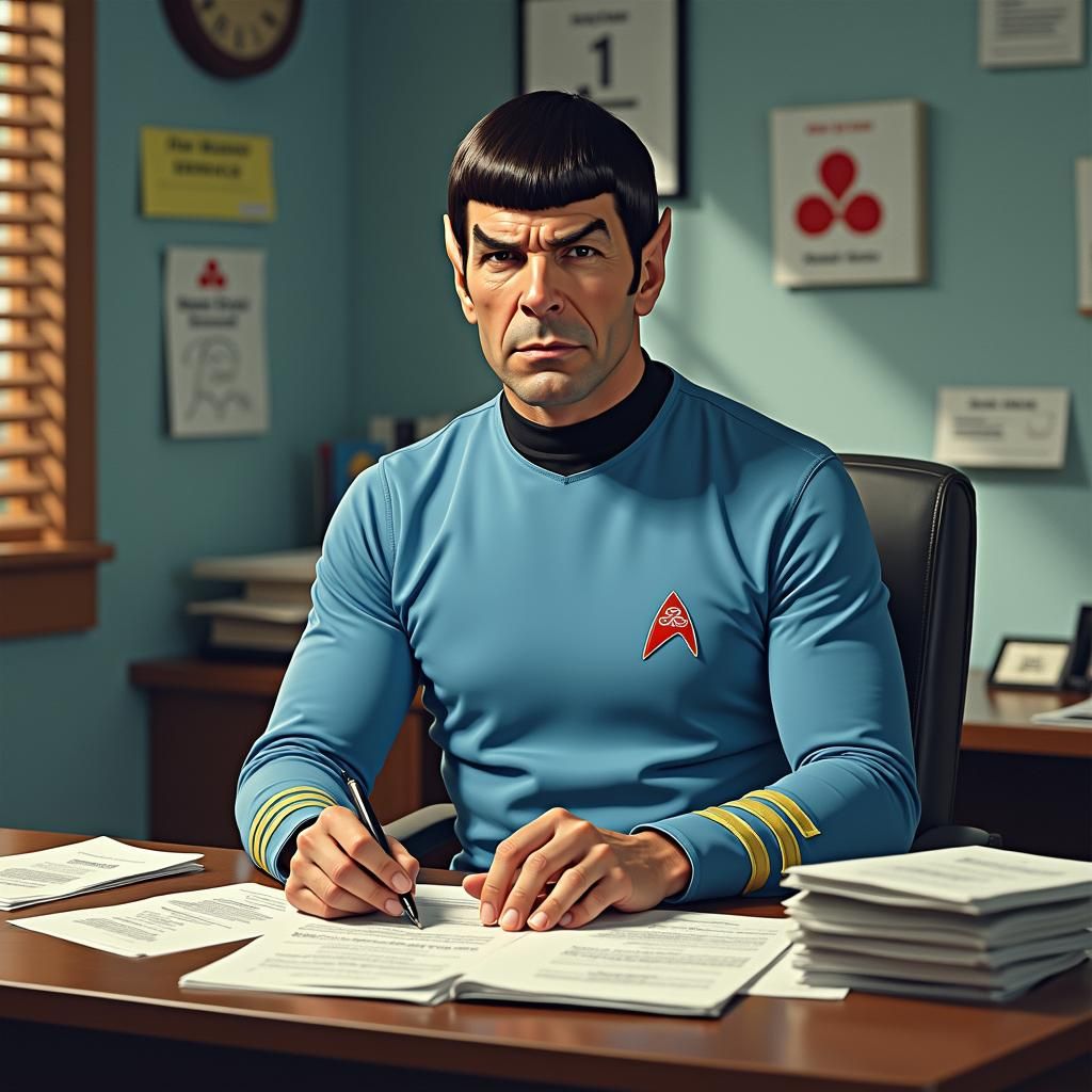 Mr. Spock as State Farm Agent in Photorealistic Style