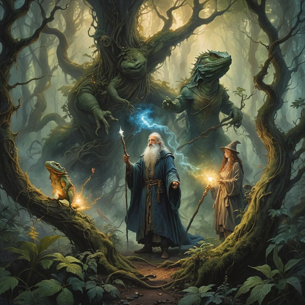 Mystical Forest Adventure with Lizard Wizard