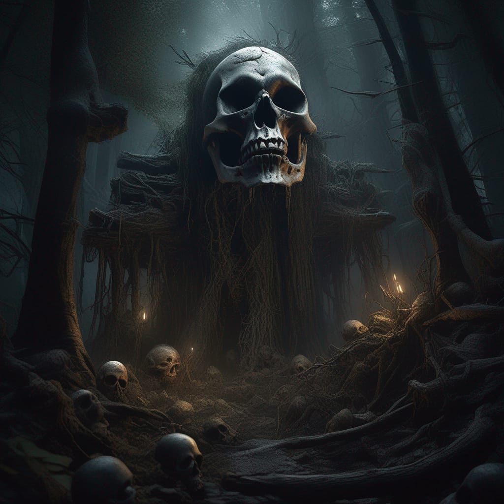 Skull Horror Forest by Strzalkowski & Staples
