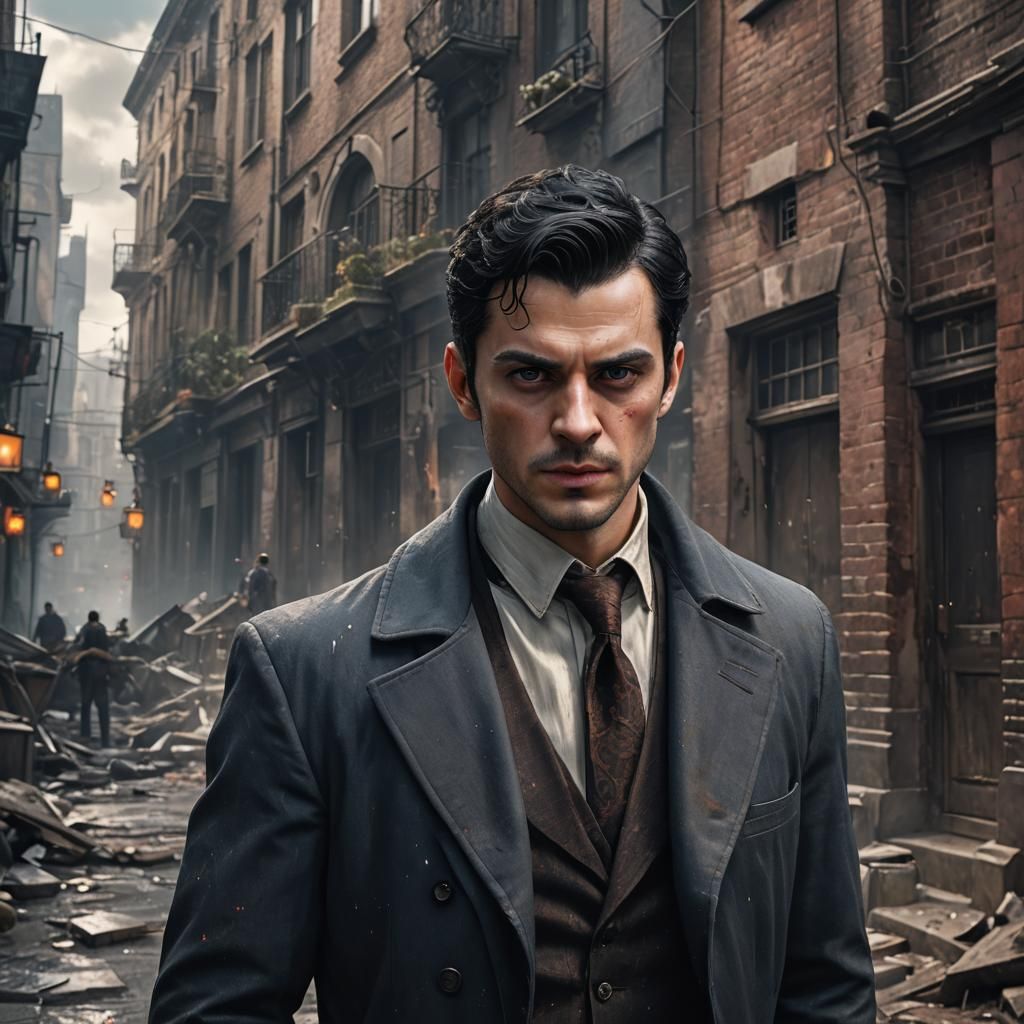 Detailed Portrait of a Young Man in Fantasy Art