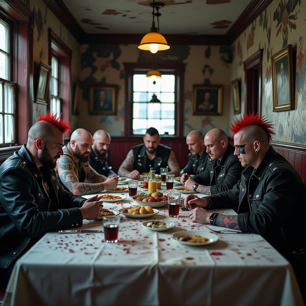 Punks Recreate Last Supper in Ruined Pub