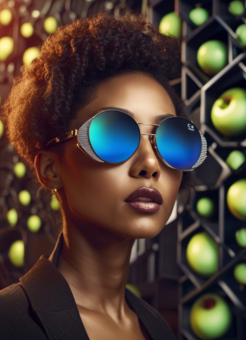 Neopunk Sunglasses Concept Art: Sleek Modern Eyewear