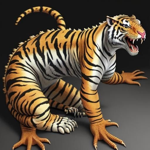 Lizard Tiger Hybrid Creature