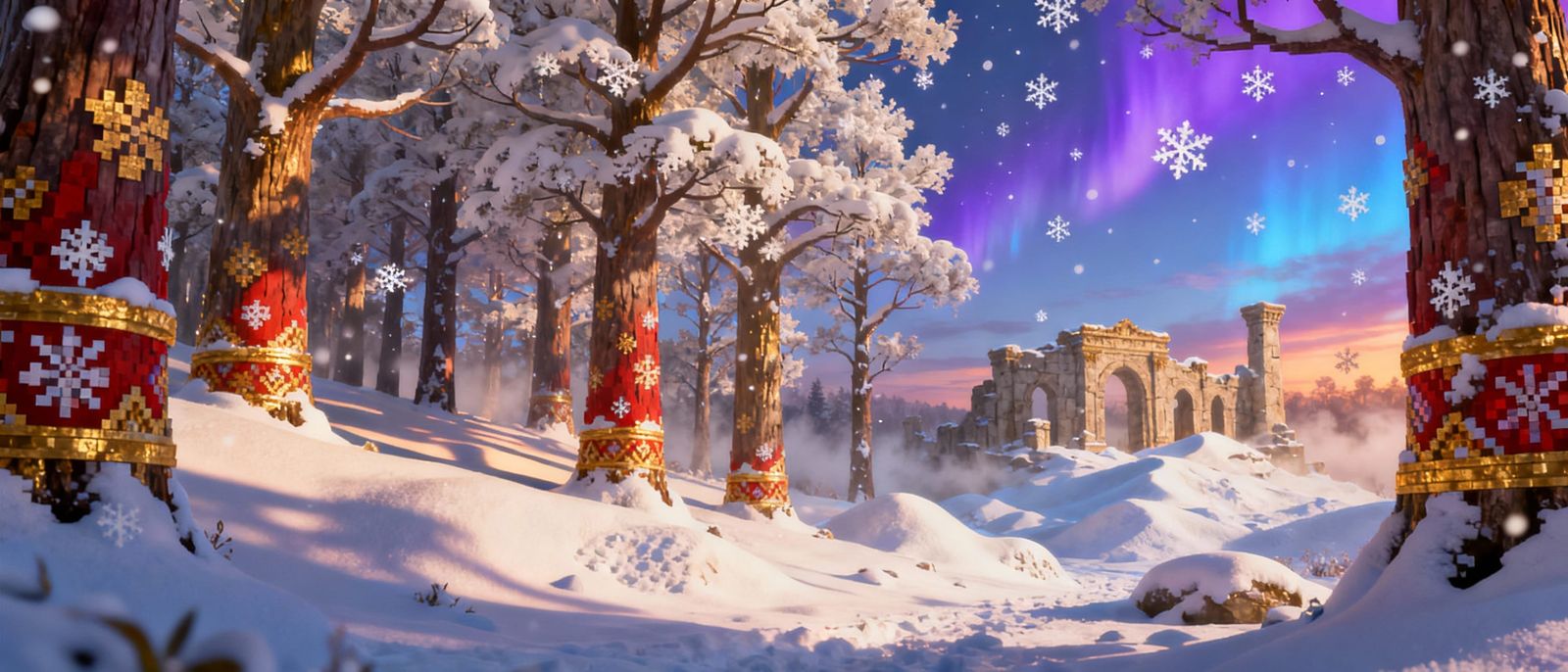 Ultra Realistic Snowy Forest with Dynamic Lighting