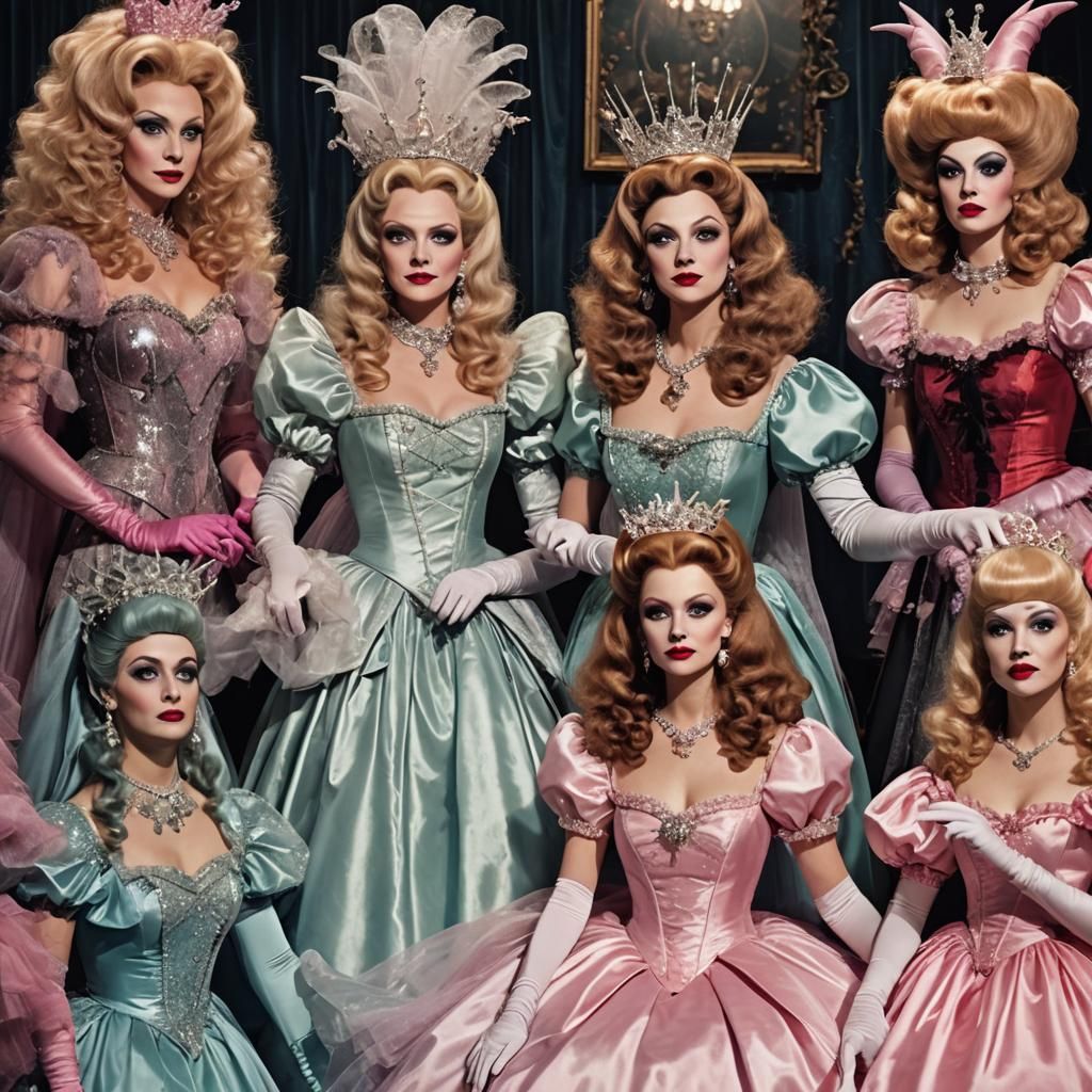 Three Ethereal Witches in a Satin Wonderland