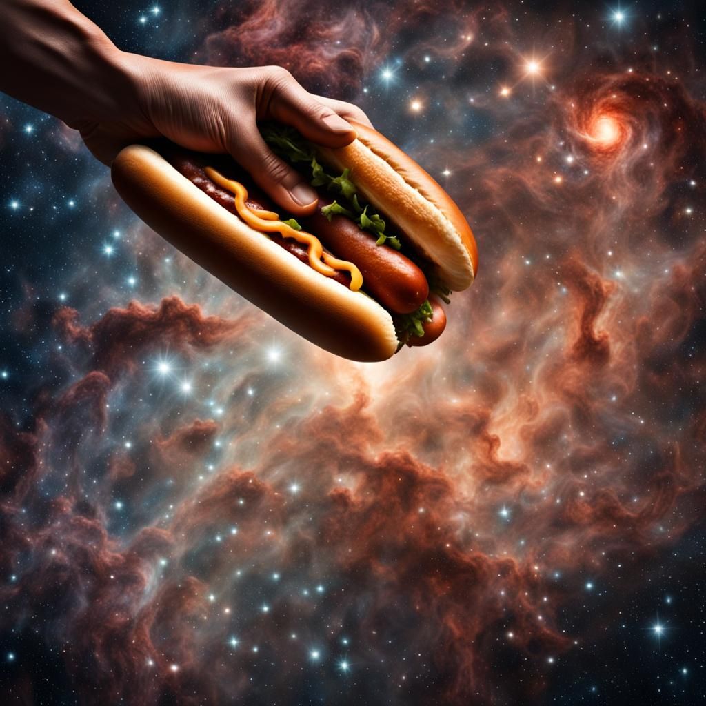 Hot Dog Fingers Reach from Galaxy Nebula