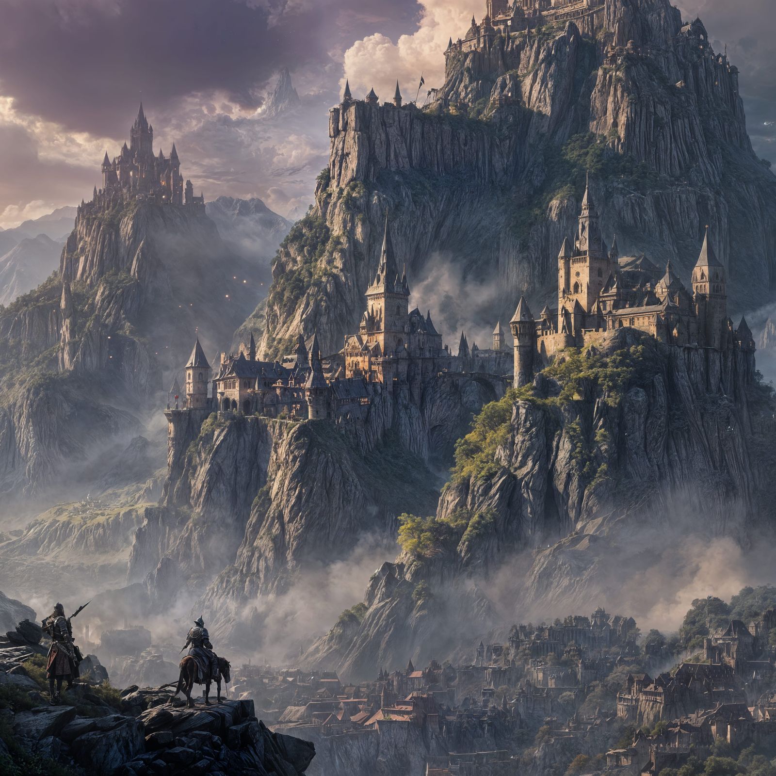 Detailed Fantasy Medieval Matte Painting