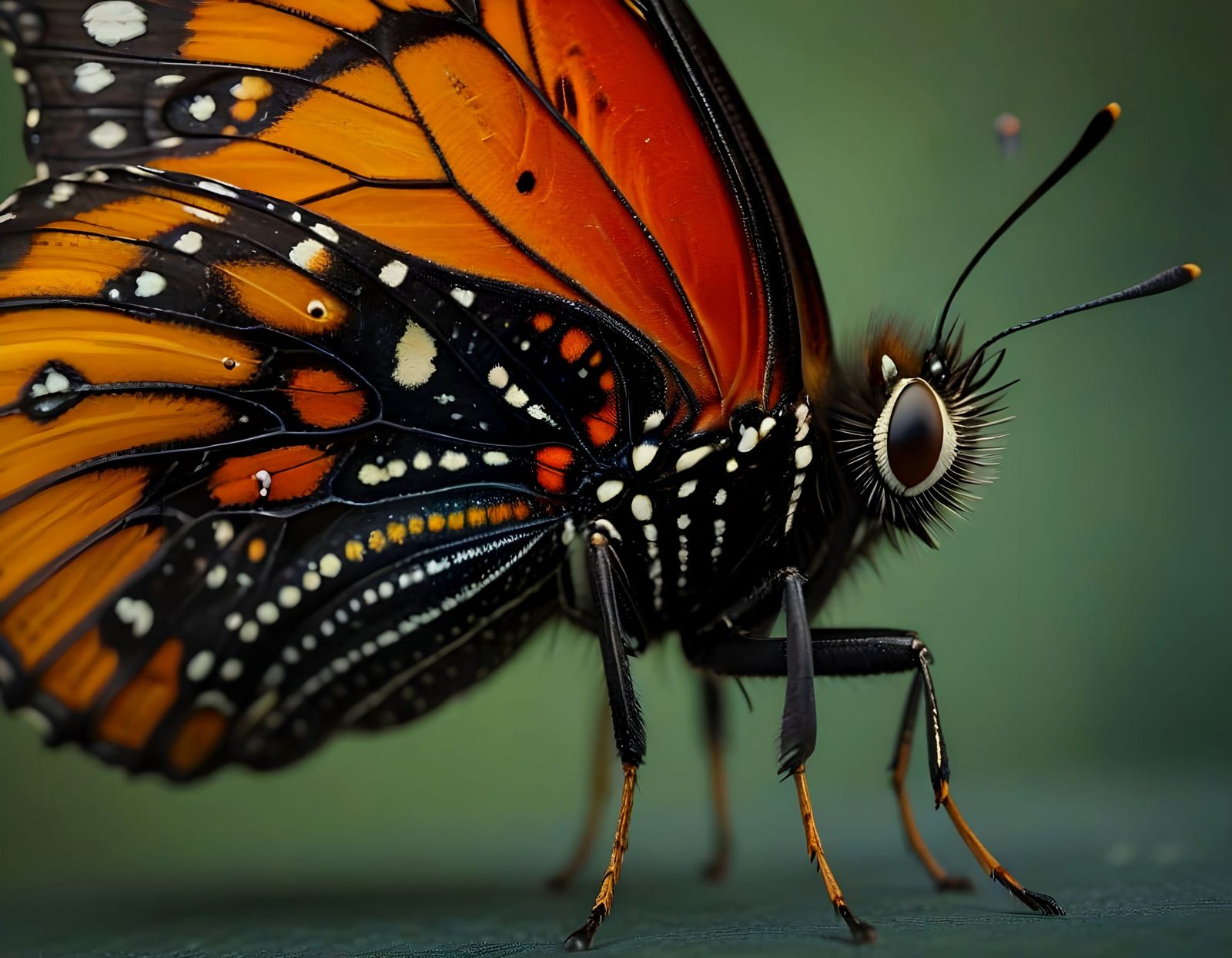 Monarch Butterfly Eye Macro Photography