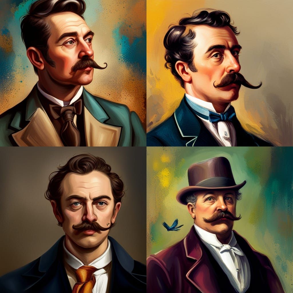 19th Century Gentleman with Birds: Hyperrealistic Portrait