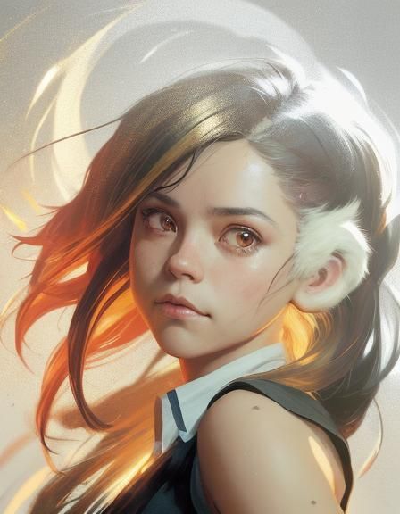 Cute Dog Portrait in Hyperdetailed Digital Art Style