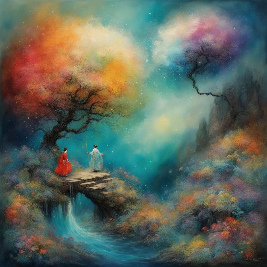 Magical Life Moment as Impasto Painting