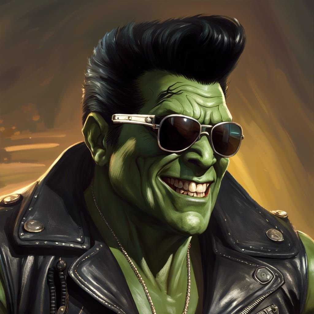 Super Mutant Elvis in Hyperdetailed Digital Painting
