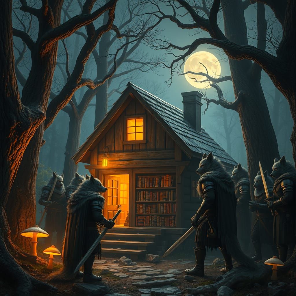 Moonlit Werewolves Craft Enchanted Little Free Library