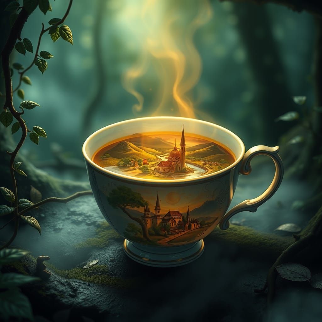 Teacup World: A Fantastical Realm in Hyper-Realistic Detail