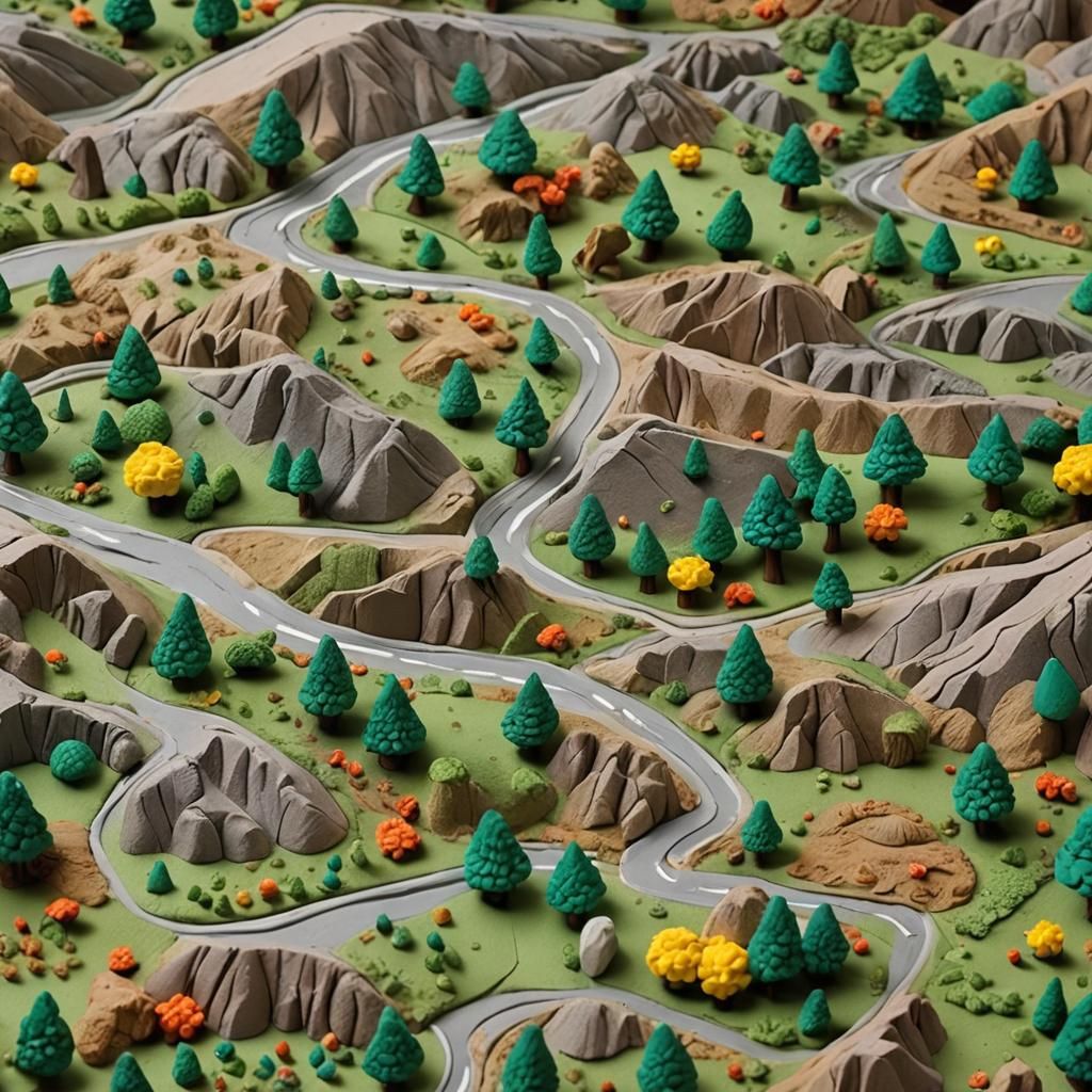 Claymation Landscape: A Miniature World