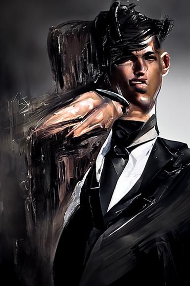 1930s Man in Suit, Abstract Concept Art