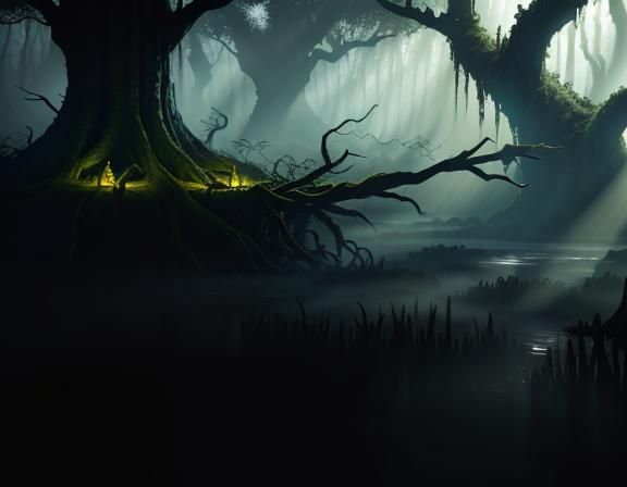 Bullywug in Murky Swamp: 3D Cinematic Fantasy