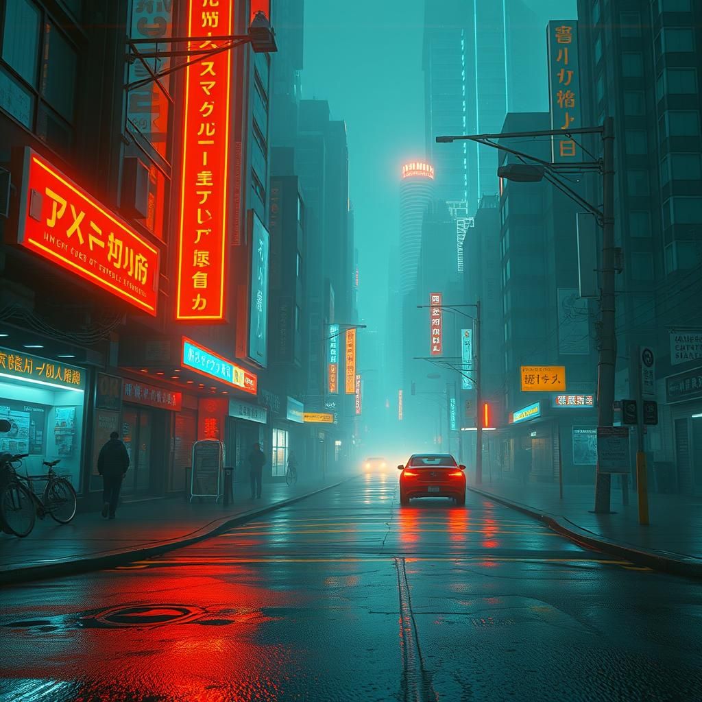 8-Bit Cyberpunk Film Noir Concept Art