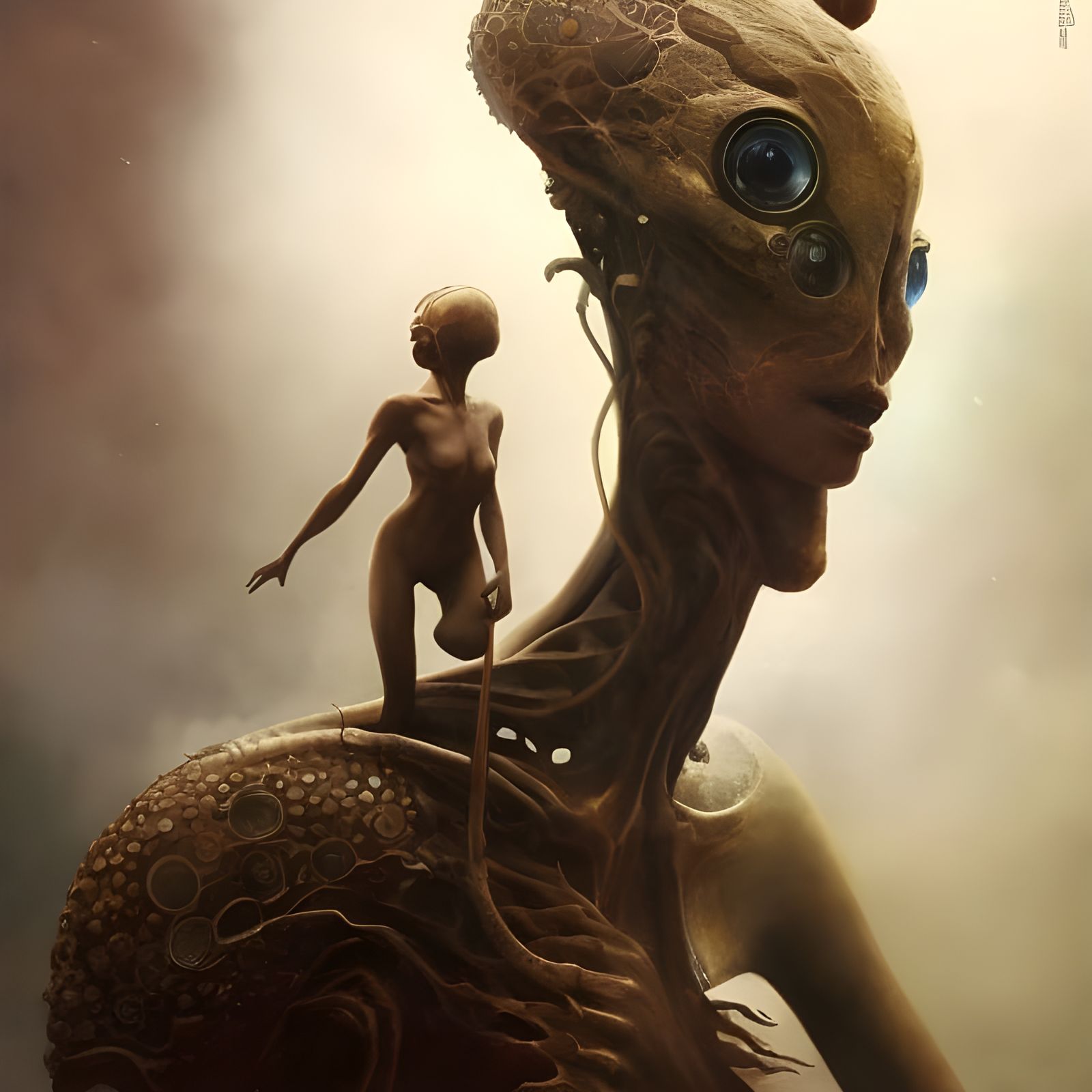 Imaginative Alien Creature Poster Art