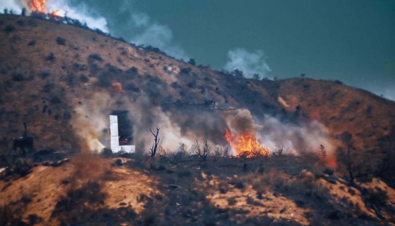 Scorched Hills Burning in Cinematic Style