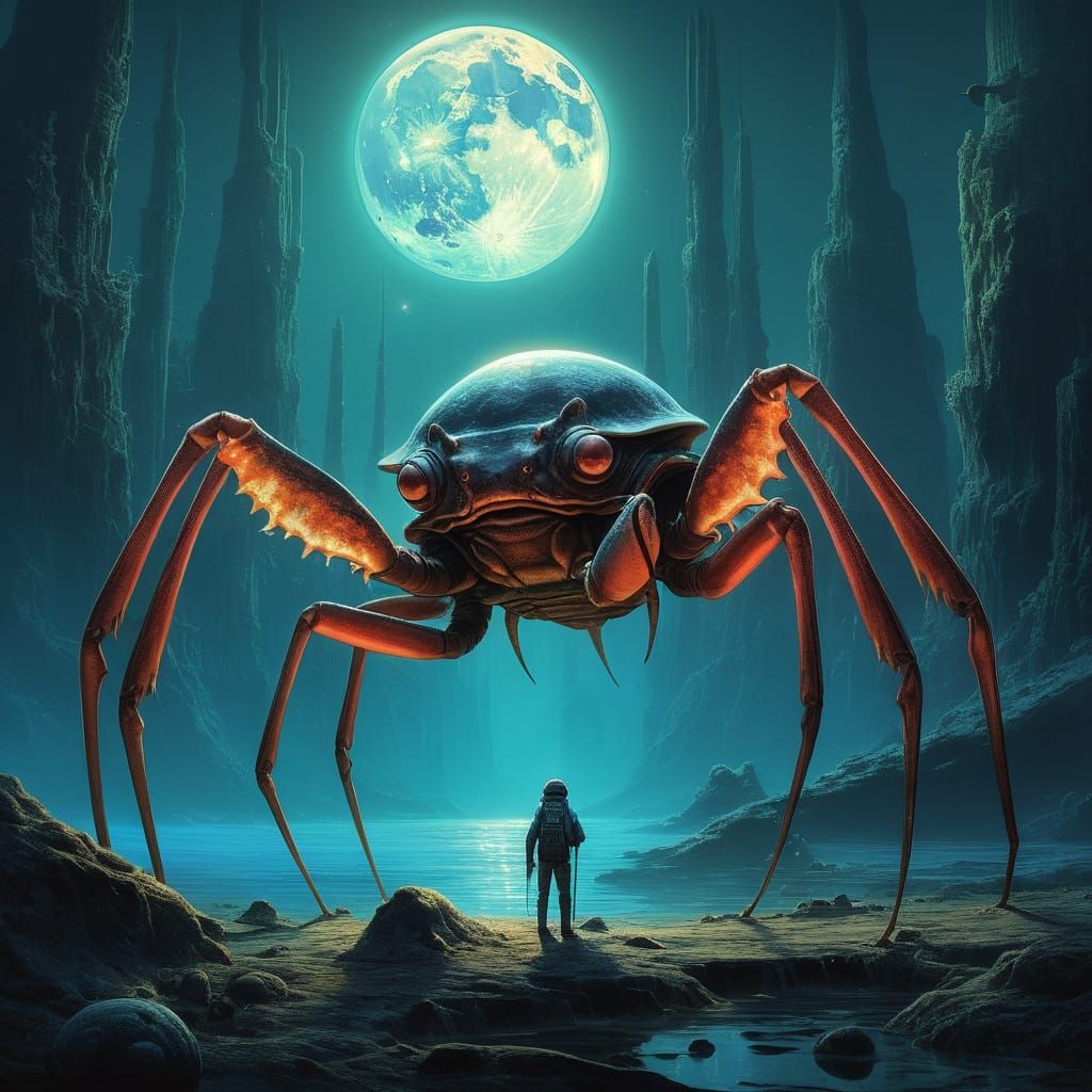 Ethereal Xeno-Biological Wonders of a Distant Exoplanet