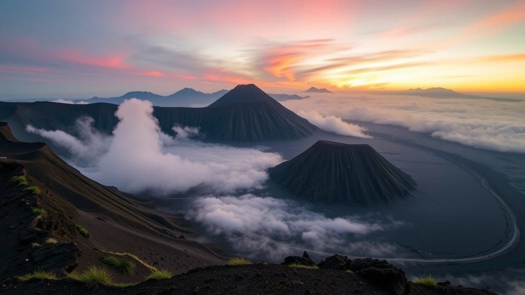 Mount Bromo's Mystical Sunrise: Volcanic Harmony