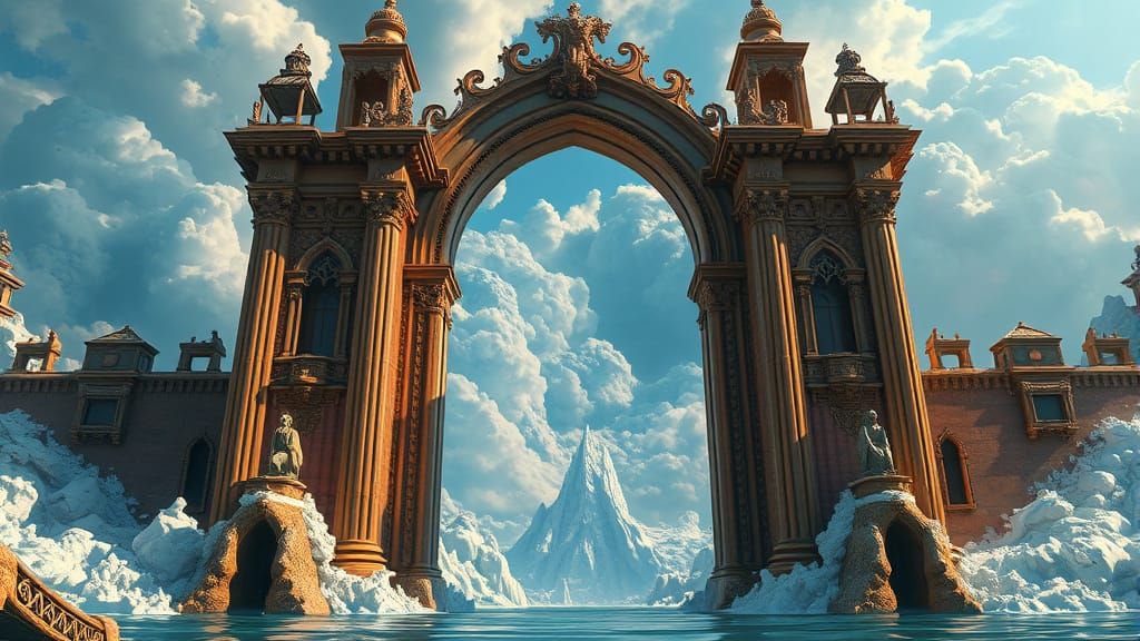 Heavenly Gate: A Religious Fantasy Concept Art