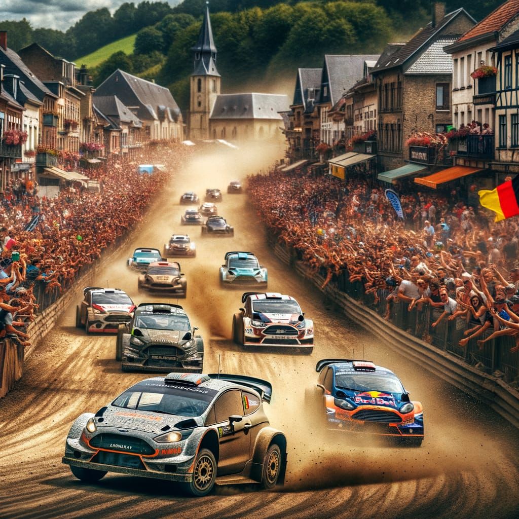 Thrilling Car Rally in Charming Belgian Town