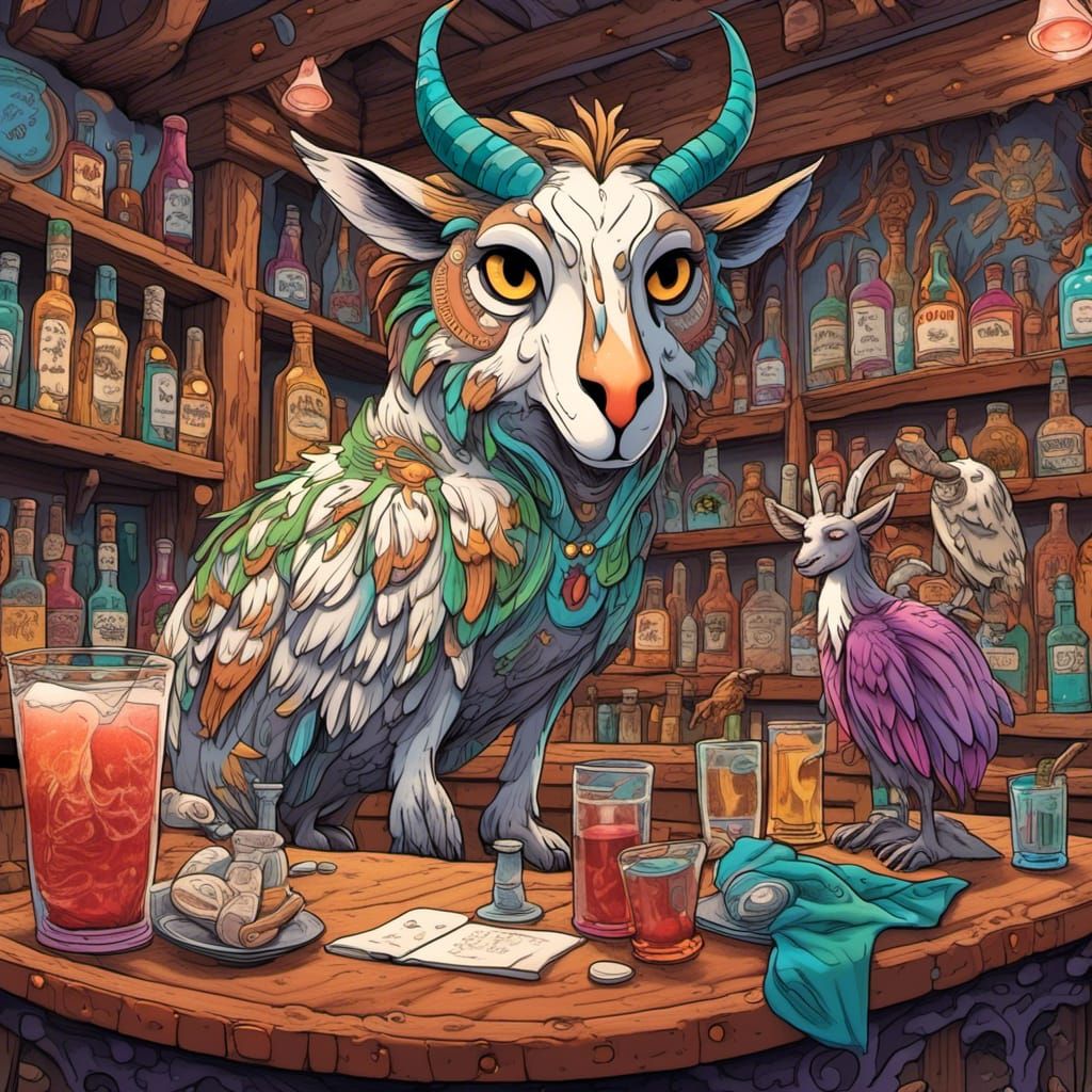 Jaguar, Owl, and Goat Walk Into a Bar