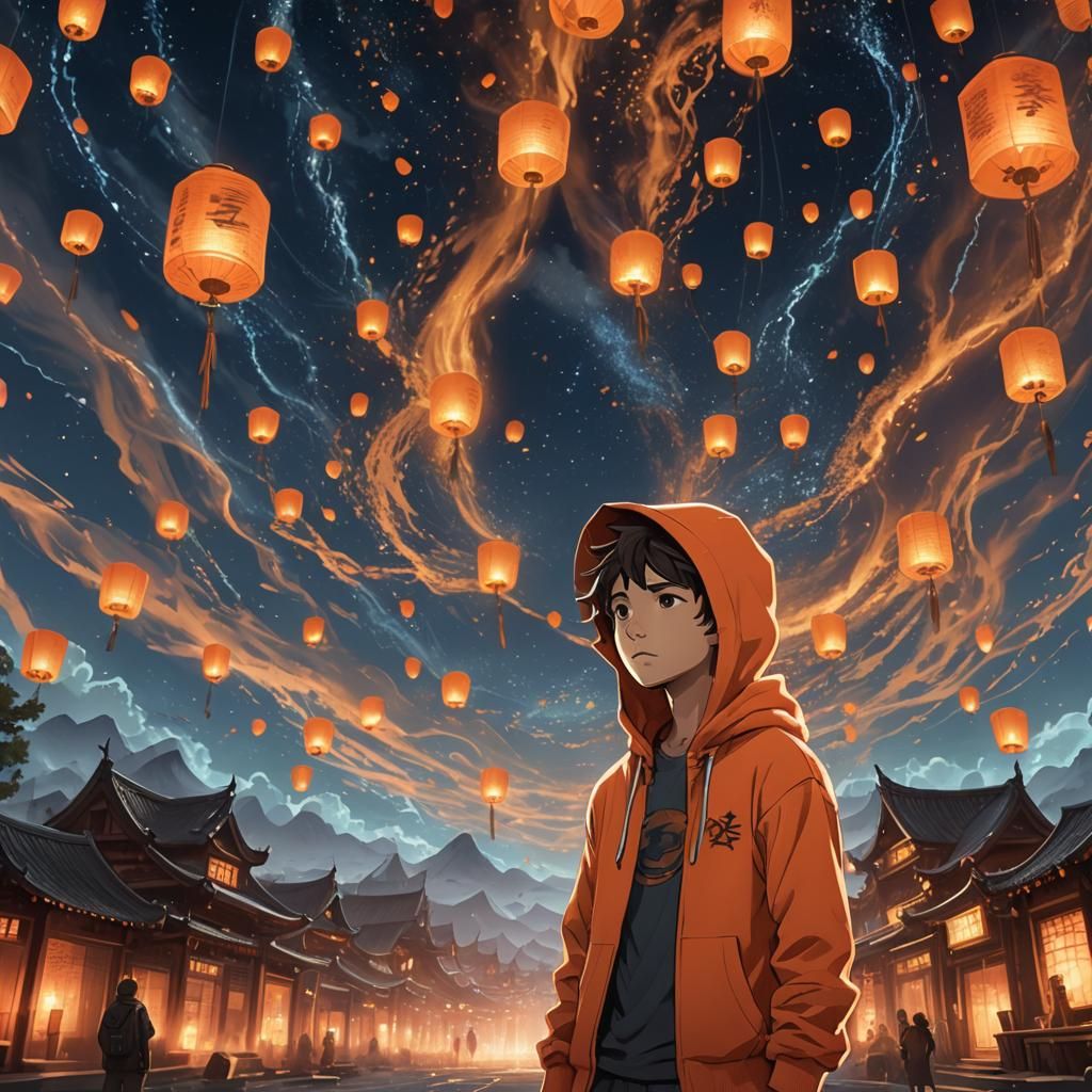 Boy's Financial Dreams in Vibrant Fantasy Concept Art