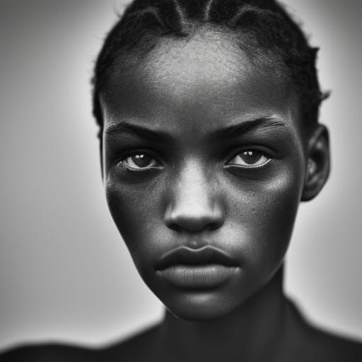 Ruiya Jones Portrait in Style of Lee Jeffries