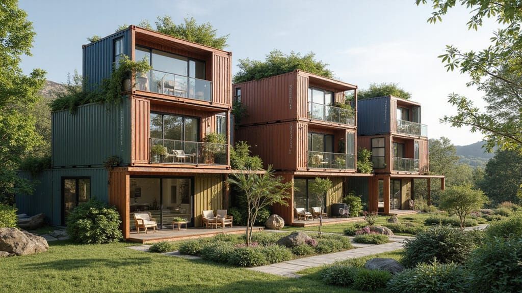 Container Utopia: Sustainable Living in a Vertical City
