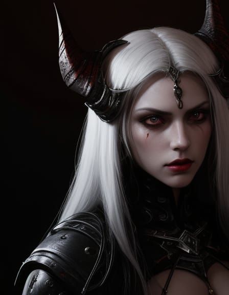 Gothic Fantasy Warrior in Dimly Lit Dungeon