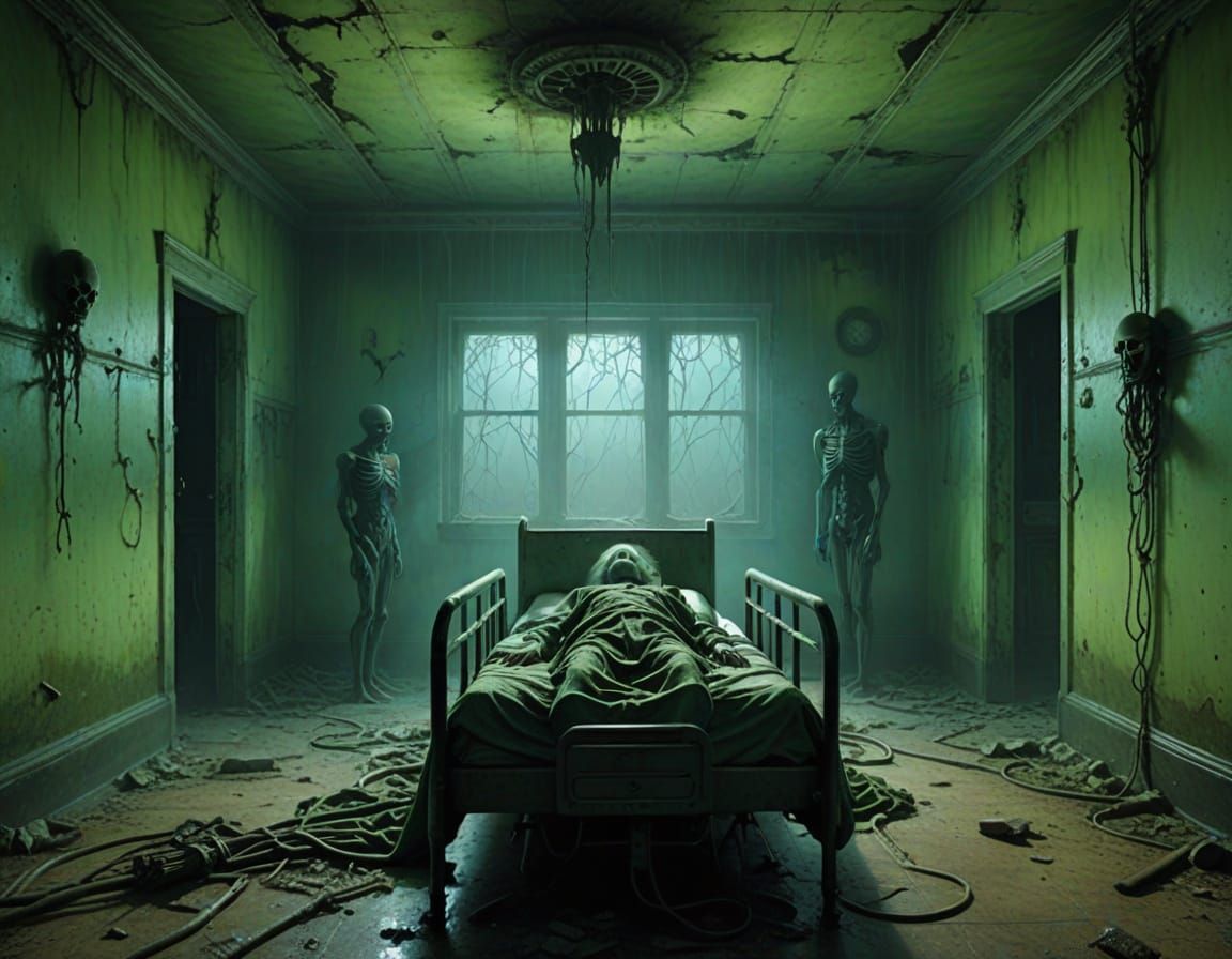 Surreal Abandoned Asylum in Dystopian Haze