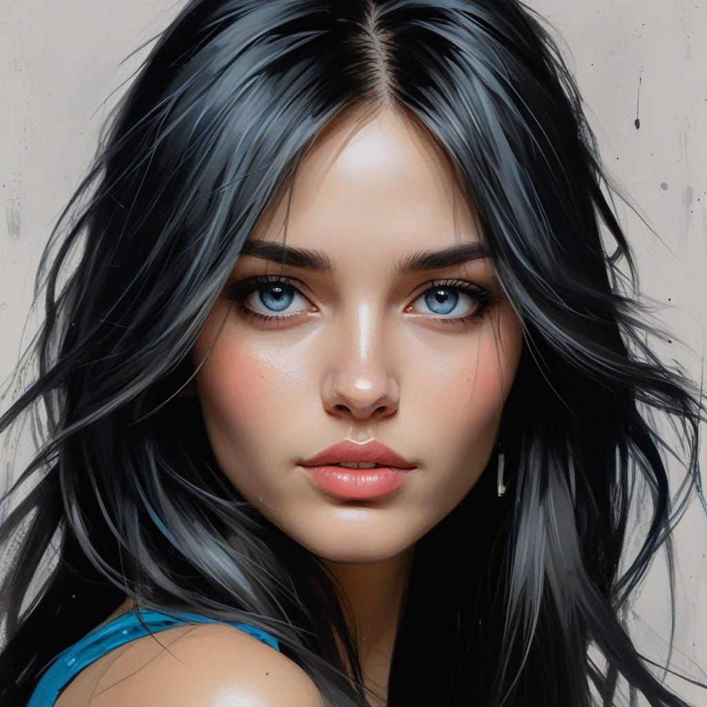 Surreal, Feminine Beauty in a Cyberpunk Aesthetic