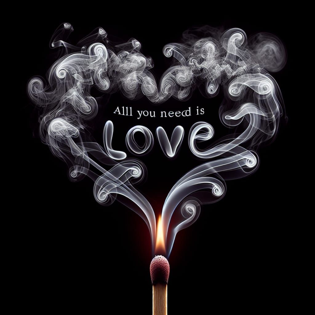 Smoke Heart Reveals Message of Love with Bokeh