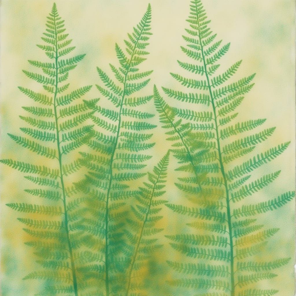 Intricate Ferns in Soft, Ethereal Light