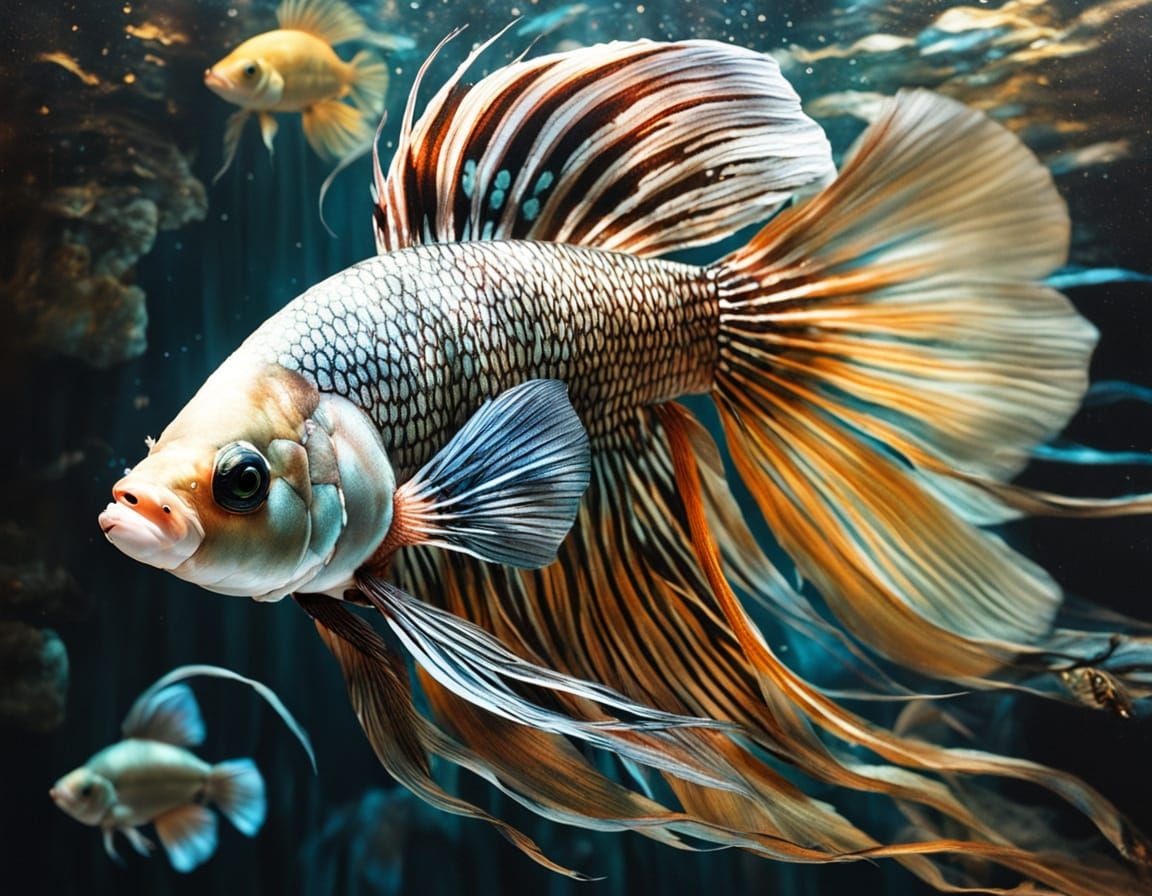 Surreal Macro Photograph of a Siamese Fighting Fish