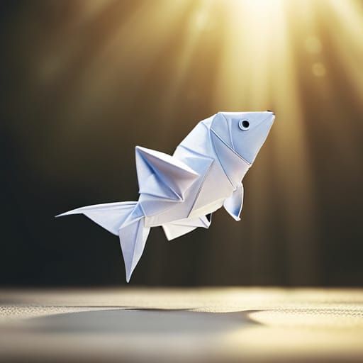 Origami Fish Papercraft in 8K Resolution